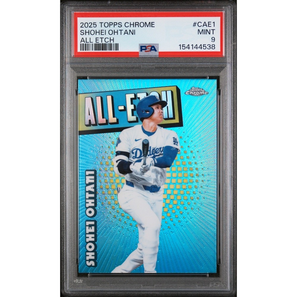 2025‎ Topps Chrome Shohei Ohtani All-Etch #CAE-1 Dodgers PSA 9 Mint